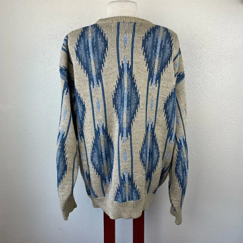 Jantzen Crew Neck Long Sleeve Sweater Size L EUC